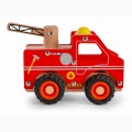 Daffi Drewniane auto z oponami - Straż Pożarna
