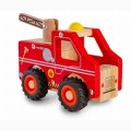 Daffi Drewniane auto z oponami - Straż Pożarna