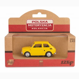 Kolekcja Polska Motoryzacja FIAT 126P / żółty Daffi 