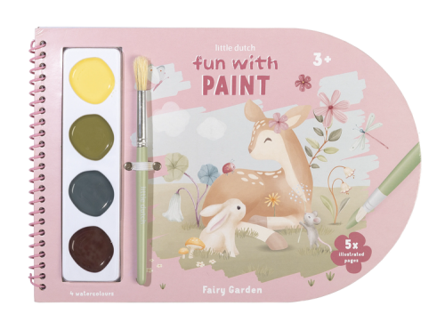 Little Dutch Kolorowanka z farbami akwarelowymi Fairy Garden