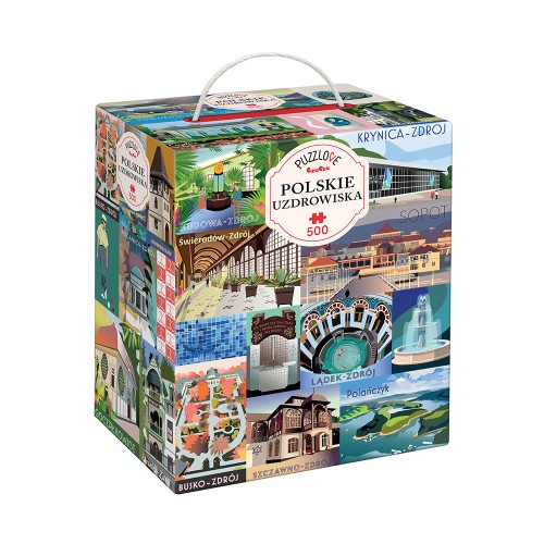 Puzzlove CzuCzu Polskie uzdrowiska 500el puzzle rodzinne