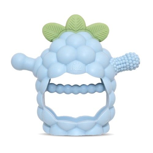 RaZbaby Gryzak silikonowy Razberry Grip błękitny