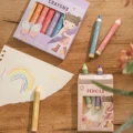 Little Dutch Drewniane, grube kredki Rosa & Friends