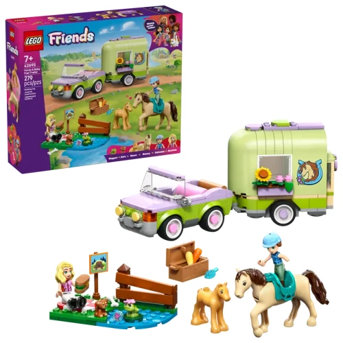 LEGO® FRIENDS 42695 Przyczepa z koniem i źrebaczkiem