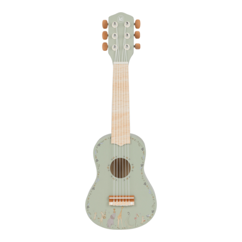 Little Dutch Drewniana gitara zielona Safari Friends FSC