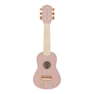 Little Dutch Drewniana gitara różowa Safari Friends FSC