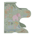 Little Dutch Drewniane pianino zielone Safari Friends FSC