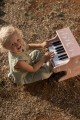 Little Dutch Drewniane pianino różowe Safari Friends FSC