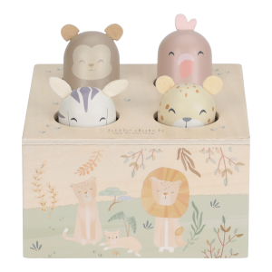 Little Dutch Drewniana zabawka pop-up Safari Friends FSC