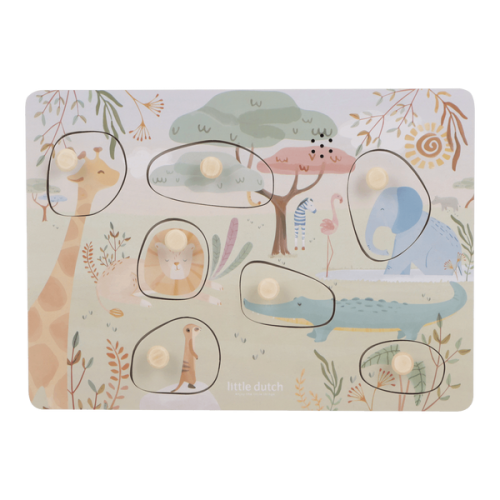 Little Dutch Puzzle dźwiękowe Safari Friends FSC