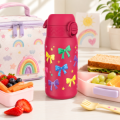 ION8 Butelka stalowa 400ml Bows CZERWONA wstążki wstążeczki