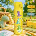 ION8 Butelka stalowa 600ml Dragons ŻÓŁTA smoki