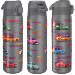 Butelka stalowa 1 szt. 600ml Sports Cars SZARA sportowe auta ION8 
