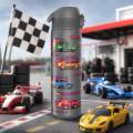 ION8 Butelka stalowa 1 szt. 600ml Sports Cars SZARA sportowe auta