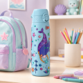 ION8 Butelka stalowa 600ml Mermaids NIEBIESKA syrenki
