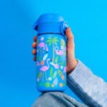 ION8 Butelka stalowa 400ml Flamingos Niebieska Flamingi