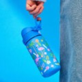 ION8 Butelka stalowa 400ml Flamingos Niebieska Flamingi