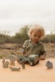 Little Dutch Drewniany samochód ze zwierzątkami Safari Friends FSC