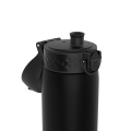 ION8 butelka Recyclon ze słomką 500 ml, w kolorze czarnym, do szkoły, bez BPA