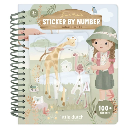 Little Dutch Wyklejanka po numerach Rosa - Safari Friends