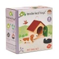Drewniane figurki do zabawy - pieski, drewniane zwierzątka, zabawka wykonana z drewna, Tender Leaf Toys