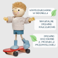 Laleczka Edward na deskorolce, lalka do zabawy, drewniana zabawka dla dziecka, Tender Leaf Toys