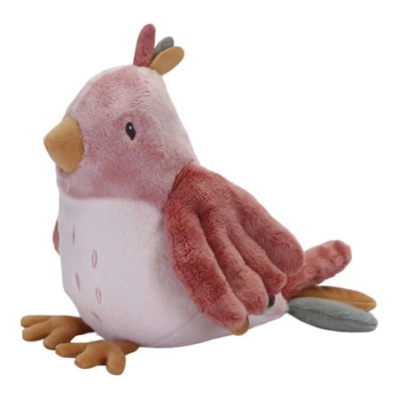 Różowy Ptaszek 20cm - Miękka Przytulanka - Little Dutch
