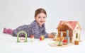Przenośny domek dla leśnych ludzików - Domek z akcesoriami i laleczkami - Tender Leaf Toys