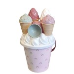 Wiaderko z lodami 14 elementów - Zabawki do piasku - Zestaw zabawek do piaskownicy - Zabawki na plażę - Little Dutch 