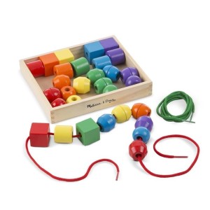 Drewniane korale + sznurek do nawlekania  - Melissa & Doug 