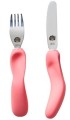Sztućce dziecięce - ETAP 3 Nóż i widelec PINK - sztućce kształtujące chwyt - Nana's Manners