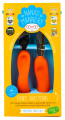 Sztućce dziecięce - ETAP 3 Nóż i widelec ORANGE - sztućce kształtujące chwyt - Nana's Manners