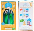 Sztućce dziecięce - ETAP 3 Nóż i widelec GREEN - sztućce kształtujące chwyt - Nana's Manners