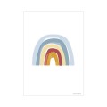 Little Dutch Plakat A3 - Tęcza Alfabet Błękit